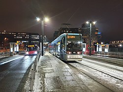 Ladegården trikkeholdeplass, åpnet i oktober 2020.