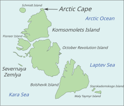 Location of Arctic Cape