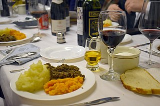 <span class="mw-page-title-main">Burns supper</span> Celebration of the life and poetry of Robert Burns (1759-1796)