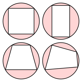 <span class="mw-page-title-main">Cyclic quadrilateral</span> Quadrilateral whose vertices can all fall on a single circle