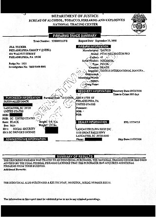 eTrace Firearm trace request submission system