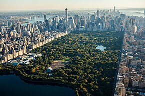 An aerial view of Central Park