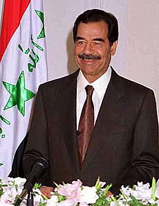 Saddam Hussein en iraka televido