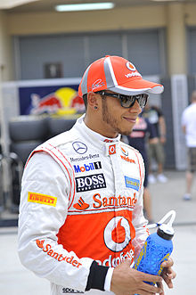 Photo de Lewis Hamilton à Barheïn