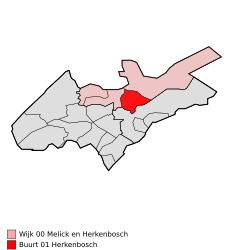 Lage von Herkenbosch in der Gemeinde Roerdalen