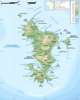 Geography of Mayotte Island of volcanic origin in Mozambique