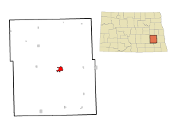 Location of Valley City, North Dakota