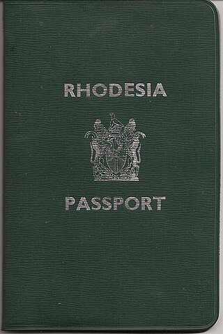 <span class="mw-page-title-main">Rhodesian passport</span> Passport of the Republic of Rhodesia that were issued to Rhodesian citizens