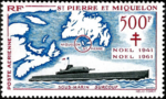 Thumbnail for File:St-pierre-et-miquelon-stamp-1961-(Surcouf-submarine).png