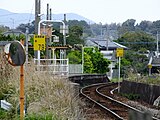 Pendulum car speed control sign (towards Kagoshima Chuo)