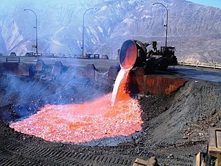 <span class="mw-page-title-main">Slag</span> By-product of smelting ores and used metals