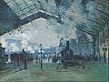 Image 37Arrival of the Normandy Train, Gare Saint-Lazare, by Claude Monet, 1877, Art Institute of Chicago (from Train)