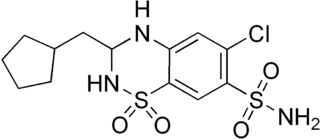 <span class="mw-page-title-main">Cyclopenthiazide</span> Chemical compound