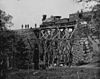 The engine "Firefly" on a trestle of the Orange and Alexandria Railroad