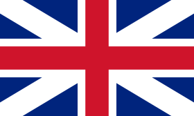 A Union Flag de 1606 (com as cores do Rei).