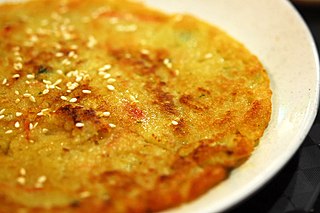 <i>Gamja-jeon</i> Korean potato dish