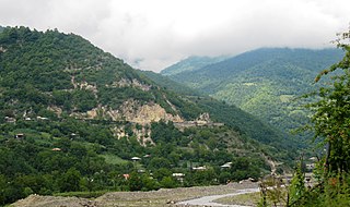 <span class="mw-page-title-main">Lechkhumi Range</span> Mountain range in the southwestern Caucasus Mountains, Georgia