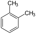 de: Struktur von ortho-Xylol; en: Structure of ortho-xylene