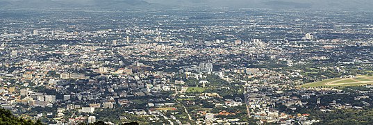 Chiang Mai, the largest urban area in the north and second-largest urban area in the country