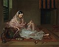 Image 20Muslin is a cotton fabric of plain weave made in a wide range of weights from delicate sheers to coarse sheeting. Early muslin was hand woven of uncommonly delicate handspun yarn, especially in the region around Dhaka, Bengal (now Bangladesh). The picture depicts an 18th-century woman in Dhaka clad in fine Bengali muslin. Photo Credit: Francesco Renaldi