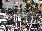 Buddhist sculptures in a flea market