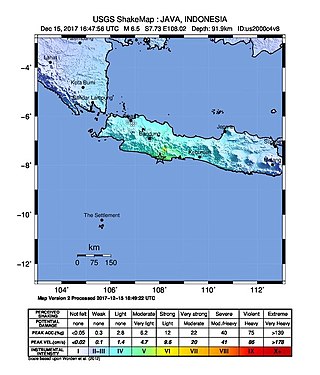 <span class="mw-page-title-main">2017 Java earthquake</span> 2017 earthquake centered in Tasikmalaya, West Java, Indonesia