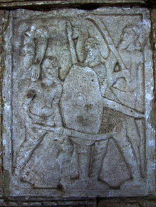 Dacian warriors wielding a two-handed falx
on the Tropaeum Traiani AdamclisiMetope34.jpg