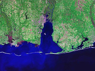 <span class="mw-page-title-main">Mobile Bay</span> Inlet of the Gulf of Mexico, lying within the state of Alabama in the United States