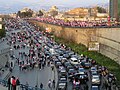 Image 2Anti-Syrian protesters heading to Martyrs' Square in Beirut on foot and in vehicles, 13 March 2005 (from History of Lebanon)
