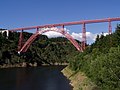 Viaduc de Garabit, conçu par Gustave Eiffel et construit en 1884 en fer puddlé.