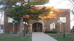 Hickory's gymnasium Gymnasium in Knightstown.jpg