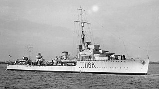 HMAS <i>Vampire</i> (D68) 1917-1942 V-class destroyer of the Royal and Royal Australian navies