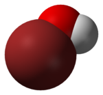 Space-filling model of hypobromous acid