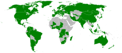 Countries where a national Esperanto Association exists