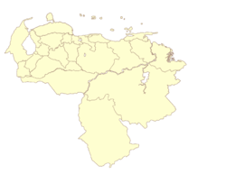 Localização de Mérida na Venezuela