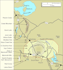 Map of Long Valley-Mono area