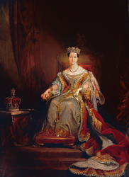 Queen Victoria enthroned in the House of Lords George Hayter, 1838