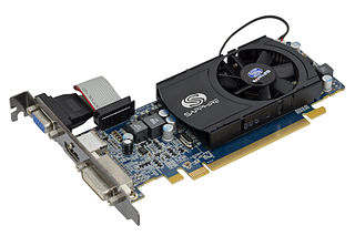 <span class="mw-page-title-main">Graphics card</span> Expansion card which generates a feed of output images to a display device