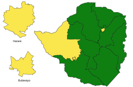 2023 Zimbabwean presidential election by provinces.svg