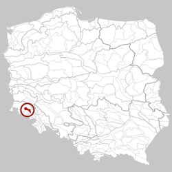 Kačavské hory na mapě Polska