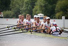 Hollandia Roeiclub at the 2019 Henley Royal Regatta (Ladies' Challenge Plate) HollandiaBaanrecordHenley.jpg