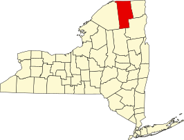 Locatie van Franklin County in New York