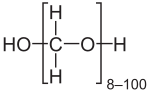 Strukturformel von Paraformaldehyd