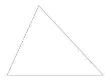 2-dimensional hyperpyramid with a line segment as base Triangle-projection.svg