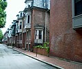 Rumah baris di sepanjang Dartmouth Street di Boston's South End