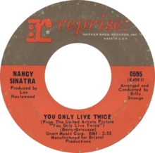 Description de l'image You Only Live Twice by Nancy Sinatra US single 1967.png.