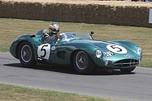 The winning Aston Martin DBR1 of Roy Salvadori and Carroll Shelby.