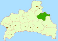 Location of Hancaviču rajons