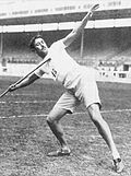 Eric Lemming was Olympic champion in javelin throw. Erik Lemming cropped.jpg