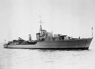 HMS <i>Somali</i> (F33) Destroyer of the Royal Navy